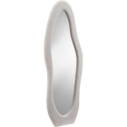 Spiegel Foliano Beige Glas/Polyester 60 cm 160 cm - Material: Spiegelglas/Kunstfell (100% Polyester) - Spiegel