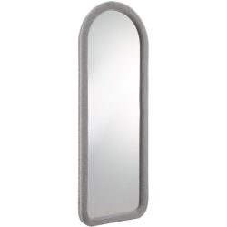 Spiegel Foliano Grau Glas/Polyester 60 cm 160 cm - Farbe: hellgrau - Material: Spiegelglas/Kunstfell (100% Polyester) - Spiegel