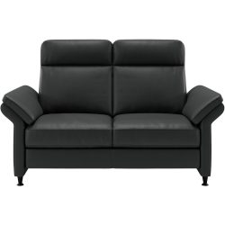 Albula Schwarz Leder 156 cm 89 cm - Material: Echtleder - Möbel Konfigurator: Traummöbel individuell zusammenstellen - Sofa