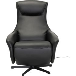 Relaxsessel Peter Schwarz Leder 77 cm 86.5 cm - Material: Echtleder - Relaxsessel