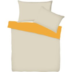 Living Home Kissenbezug Uni Doubleface Beige/Orange Baumwolle 65 cm 100 cm - Farbe: Natur/Orange - Kissenbezug