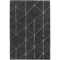 Teppich Shimena Schwarz Polyester 80 cm 150 cm - Farbe: anthrazit - Teppich