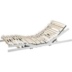 Topswiss Einlegerahmen mit Motor Flexomat Deluxe 2M Weiss Holz 200 x 200 cm Höhenverstellbar (elektrisch) - Schweizer Möbelhersteller - Einlegerahmen