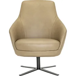 Sessel Nexa Braun Leder 71 cm 83 cm Drehbar - Farbe: nougat - Sessel