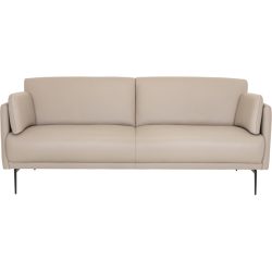 Sofa Aurea Beige Leder 172 cm 80 cm - Farbe: cement - Sofa