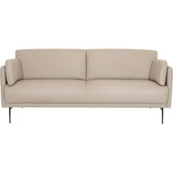 Sofa Aurea Beige Leder 172 cm 80 cm - Farbe: cement - Sofa