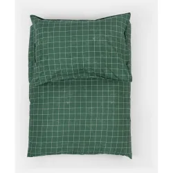 Lavie Duvetbezug Vito Grün Baumwolle 200 cm - Farbe: dunkelgrün - Material: Bio Baumwolle - Duvetbezug