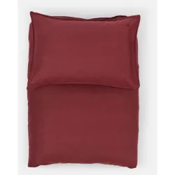 Lavie Kissenbezug Lotta Rot 50 cm 70 cm - Farbe: weinrot - Material: Hanf - Kissenbezug