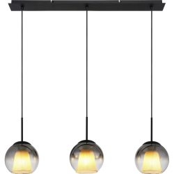 Pendellampe Bryon Schwarz Glas/Metall 18 cm 120 cm - Material: Metall/Glas - Pendellampe