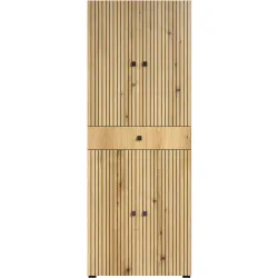 Badezimmerschrank Garfield Grau Holz 70 cm 188 cm 31 cm - Farbe: anthrazit - Material: Holzwerkstoff - Badezimmerschrank