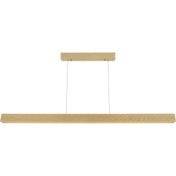 Pendellampe Clifton Braun Holz/Metall 120 cm 120 cm - Farbe: eiche - LED - Lichtfarbe: Extra warmweiss - Pendellampe- LED Energiesparlampe
