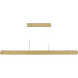 Pendellampe Clifton Braun Holz/Metall 120 cm 120 cm - Farbe: eiche - LED - Lichtfarbe: Extra warmweiss - Pendellampe- LED Energiesparlampe