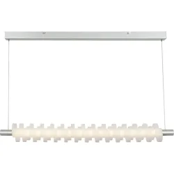 Pendellampe Flora Silber Kunststoff/Metall 100 cm 140 cm - LED - Lichtfarbe: Extra warmweiss - Material: Metall/Kunststoff - Pendellampe- LED