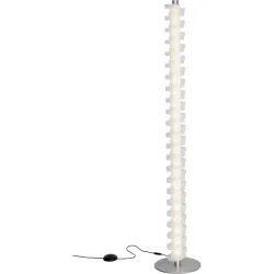 Stehlampe Flora Silber Kunststoff/Metall 25 cm 140 cm - LED - Lichtfarbe: Extra warmweiss - Material: Metall/Kunststoff - Stehlampe- LED