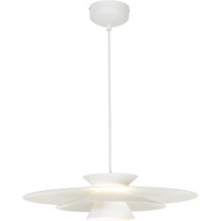 Pendellampe Pauline Weiss Kunststoff/Metall 50 cm 120 cm - LED - Lichtfarbe: Extra warmweiss - Material: Metall/Kunststoff - Pendellampe- LED