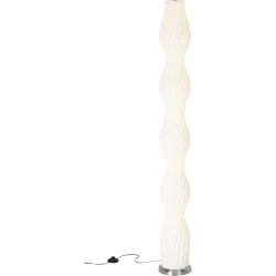 Stehlampe Sagrado Weiss Kunststoff/Metall 19 cm 154 cm - LED - Lichtfarbe: Extra warmweiss - Material: Metall/Kunststoff - Stehlampe- LED