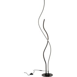 Stehlampe Arizona Kunststoff/Metall schwarz - LED - Lichtfarbe: Warmweiss - Material: Metall/Kunststoff - Stehlampe- LED Energiesparlampe