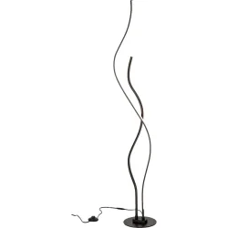 Stehlampe Arizona Kunststoff/Metall schwarz - LED - Lichtfarbe: Warmweiss - Material: Metall/Kunststoff - Stehlampe- LED Energiesparlampe