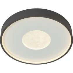 Deckenlampe Barletta dunkelgrau Kunststoff/Metall - LED - Lichtfarbe: Extra warmweiss - Material: Metall/Kunststoff - Deckenlampe- LED