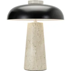 Tischlampe Berja Schwarz Stein 26 cm 32 cm - Tischlampe