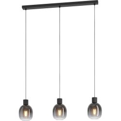 Pendellampe Gordon Schwarz Glas/Metall 145 cm 110 cm - Material: Metall/Glas - Pendellampe