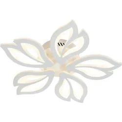 Deckenlampe Cavaria Metall/Acryl weiss - LED - Lichtfarbe: Extra warmweiss - Deckenlampe- LED Energiesparlampe