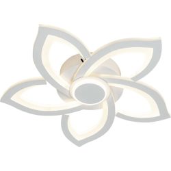 Deckenlampe Cassino Metall/Acryl weiss - LED - Lichtfarbe: Extra warmweiss - Deckenlampe- LED Energiesparlampe