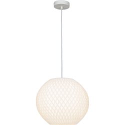 Pendellampe Campillo Weiss Kunststoff/Metall 30 cm 120 cm - Material: Metall/Kunststoff - Pendellampe