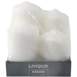 Kerze Traditional Weiss Wachs 12 cm - Kerze