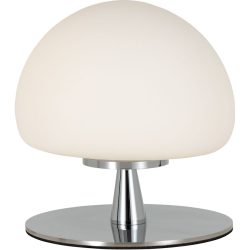 Tischlampe Liana Grau Glas/Metall 15 cm 15 cm - Farbe: chrom - LED - Lichtfarbe: Warmweiss - Material: Metall/Glas - Tischlampe- LED Energiesparlampe