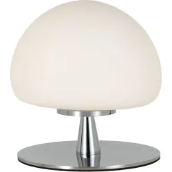 Tischlampe Liana Grau Glas/Metall 15 cm 15 cm - Farbe: chrom - LED - Lichtfarbe: Warmweiss - Material: Metall/Glas - Tischlampe- LED Energiesparlampe