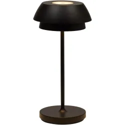 Tischlampe Caniles Schwarz Kunststoff 14 cm 18.5 cm - LED - Lichtfarbe: Extra warmweiss - Tischlampe- LED Energiesparlampe