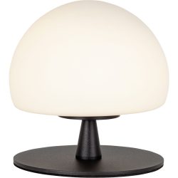 Tischlampe Liana Schwarz Glas/Messing 15 cm 15 cm - LED - Lichtfarbe: Warmweiss - Material: Messing/Glas - Tischlampe- LED Energiesparlampe