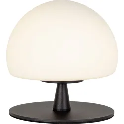Tischlampe Liana Schwarz Glas/Messing 15 cm 15 cm - LED - Lichtfarbe: Warmweiss - Material: Messing/Glas - Tischlampe- LED Energiesparlampe