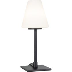 Tischlampe Makka Schwarz Glas/Metall 9 cm 25 cm - LED - Lichtfarbe: Warmweiss - Material: Metall/Glas - Tischlampe- LED Energiesparlampe