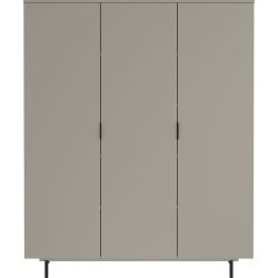 Kleiderschrank Tomino Grau Holz 158 cm 54 cm - Farbe: steingrau - Material: Holzwerkstoff - Kleiderschrank