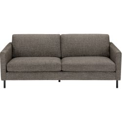 Sofa Domino Braun Stoff 196 cm 98 cm - Sofa