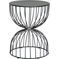 Beistelltisch Lior Schwarz Metall 40 cm - Beistelltisch