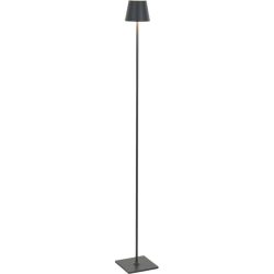 Stehlampe Aline Schwarz Aluminium 120 cm 15 cm - Farbe: anthrazit - LED - Lichtfarbe: Extra warmweiss - Stehlampe- LED Energiesparlampe