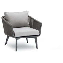 Loungesessel Rioy anthrazit Aluminium/Textilien T 80 cm - Loungesessel