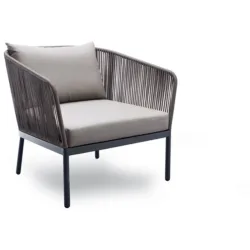 LIVIQUE, Loungesessel Solei anthrazit Aluminium/Textilen T 85 cm - Loungesessel