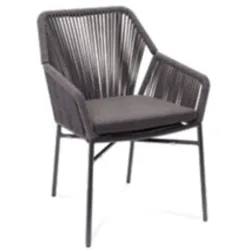 LIVIQUE, Gartensessel Nala anthrazit Aluminium T 61 cm - Gartensessel - Wetterfeste Gartenmöbel & Accessoires