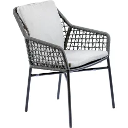 LIVIQUE, Gartensessel Hippo anthrazit Aluminium T 59 cm - Gartensessel - Wetterfeste Gartenmöbel & Accessoires