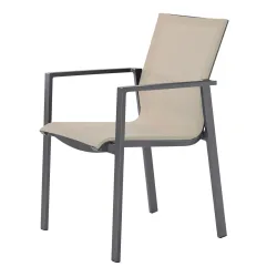 Gartensessel Luster anthrazit Aluminium T 64 cm - Gartensessel - Wetterfeste Gartenmöbel & Accessoires
