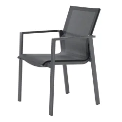 LIVIQUE, Gartensessel Luster anthrazit Aluminium T 64 cm - Gartensessel - Wetterfeste Gartenmöbel & Accessoires