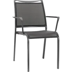 LIVIQUE, Gartensessel Plant charcoal Aluminium T 60 cm - Gartensessel - Wetterfeste Gartenmöbel & Accessoires
