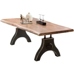 Esstisch Anter Schwarz Holz 240 cm - Farbe: natur - Material: Akazie - Esstisch