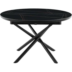Esstisch Zihon Schwarz MDF 120 cm Ausziehbar - Esstisch