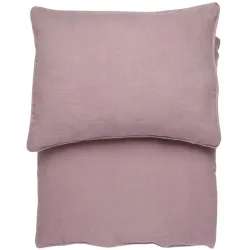 Lavie Kissenbezug Lotta Lila 100 cm 65 cm - Material: Hanf - Kissenbezug