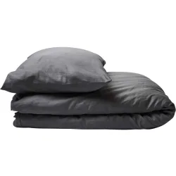 Journey Living Duvetbezug Braga Grau Baumwolle 210 cm 160 cm - Farbe: Stone - Material: Bio Baumwolle - Duvetbezug